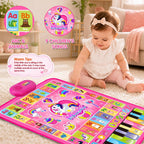 Juguetes para niñas de 1 año: 3 en 1 Alfabeto Animal Piano Music Play Mat