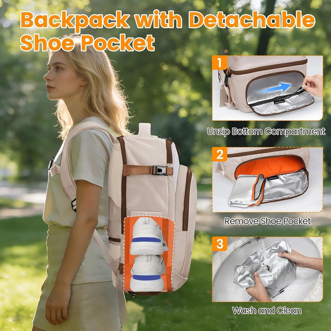 MATEIN Mochila de viaje para mujer, bolsa de transporte ligera para...