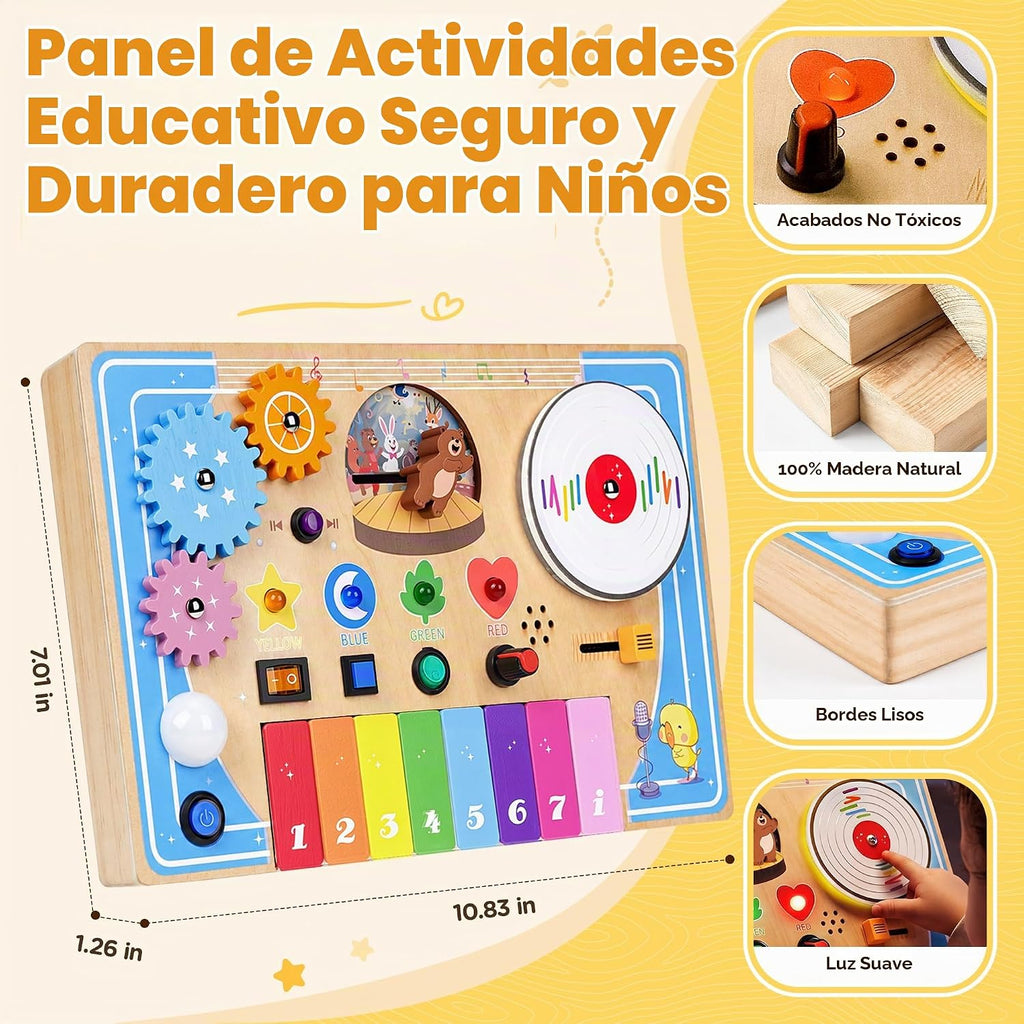 Montessori - Tabla de trabajo para niños pequeños, mesa de madera para DJ