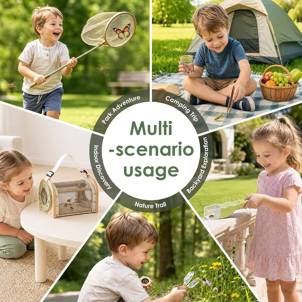 Dreamon Kit de atrapa insectos para niños de 4 a 8 años, juego de 11