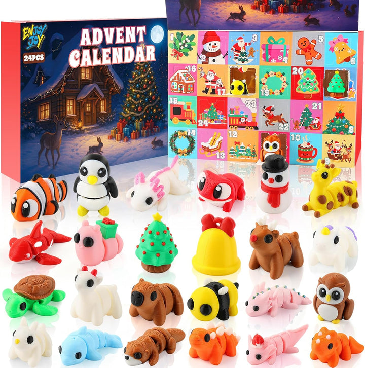 Calendario de Adviento con mini juguetes impresos en 3D