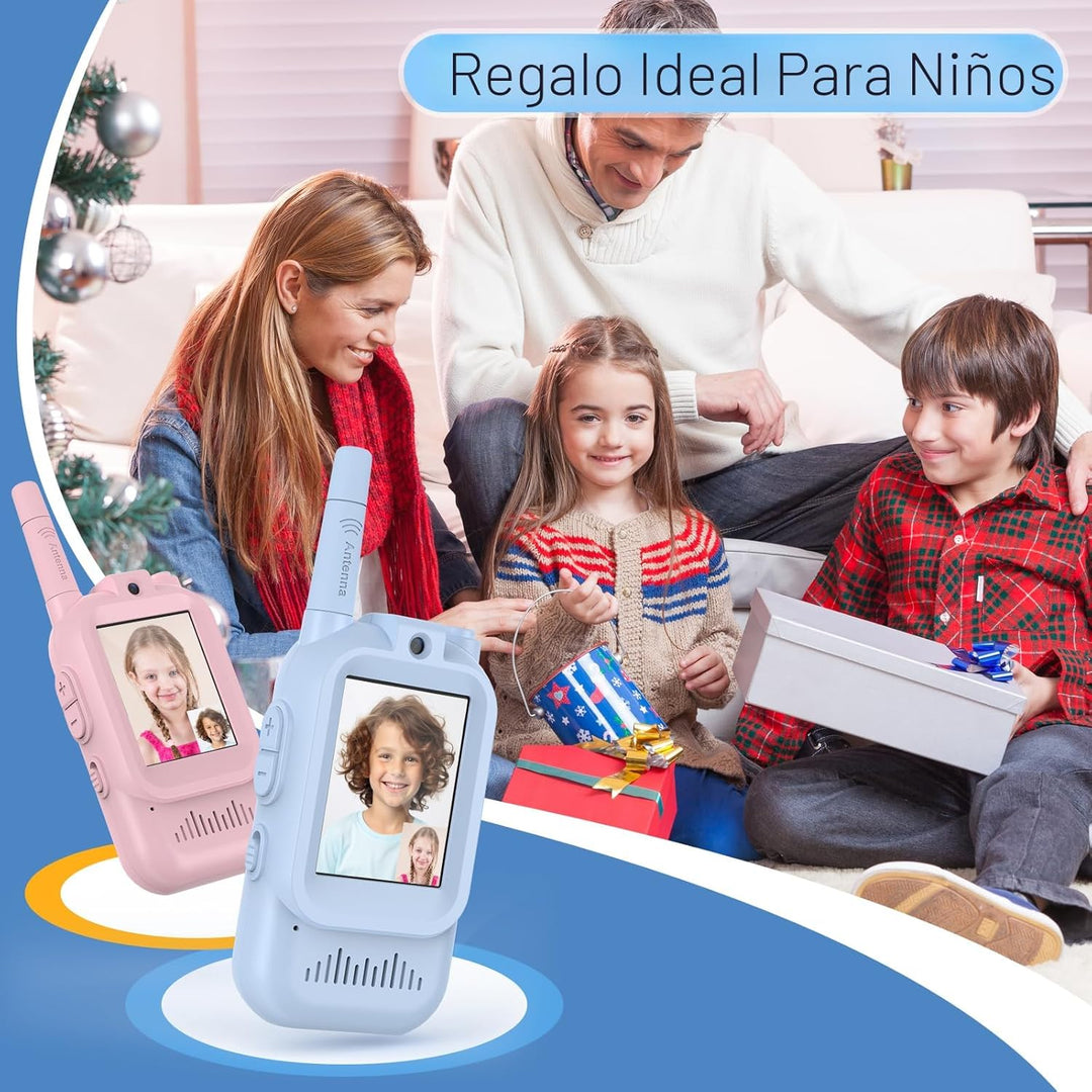 Walkie Talkies para niños, paquete de 2, radios bidireccionales rec...