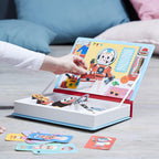 Janod - MagnetiBook - Juego de disfraces magnéticos para niños de 45 piezas - Entretenimiento de viaje - Fomenta el juego imaginativo - Aumenta la creatividad y la confianza - Mejora las habilidades