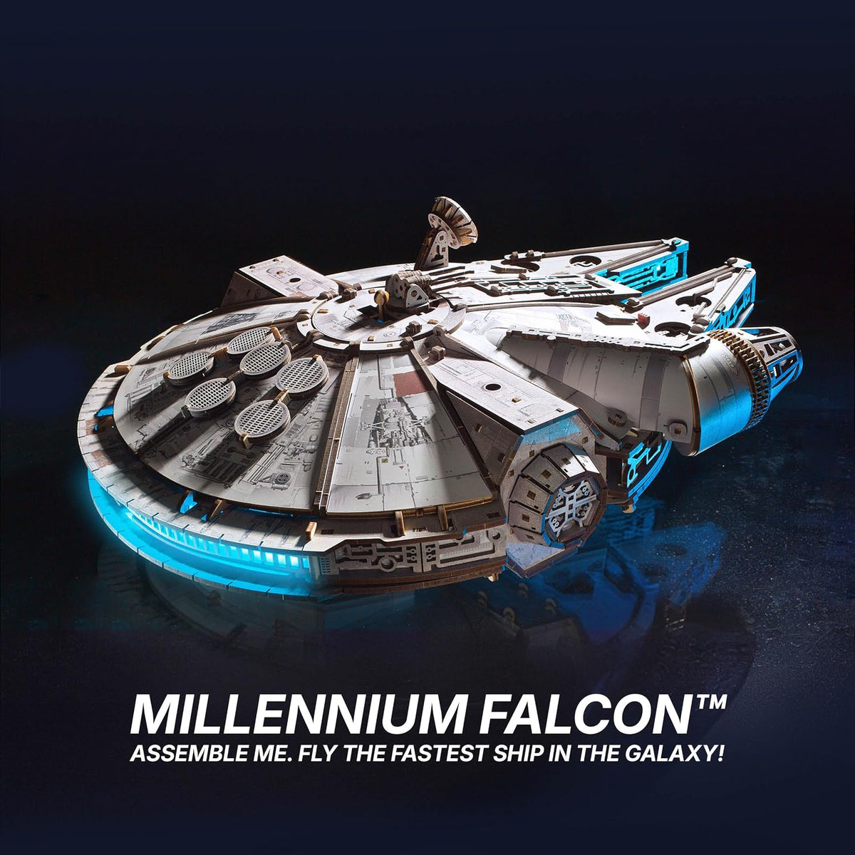 UGEARS Star War™ Millennium Falcon™ Rompecabezas 3D de madera para adultos
