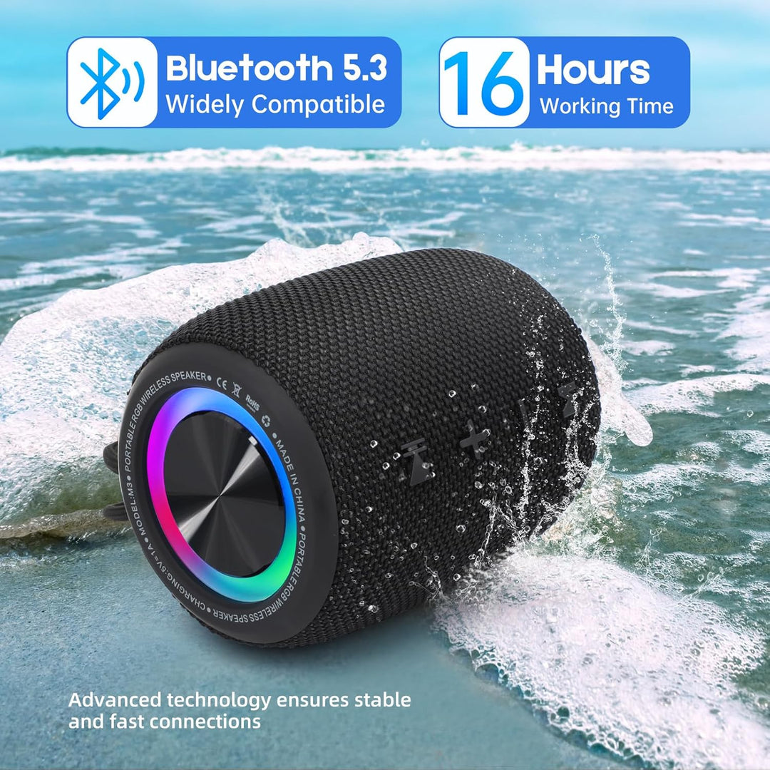 Altavoz Bluetooth portátil, altavoz inalámbrico BT5.3 de 20W con di...