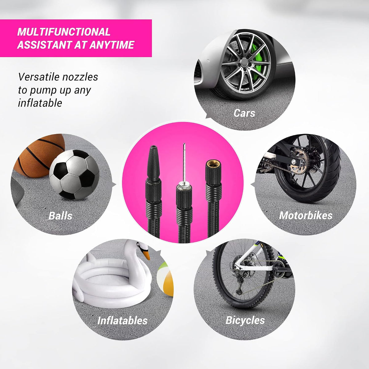 PROW - Compresor de aire eléctrico CA\/CC, inflador portátil de neu...