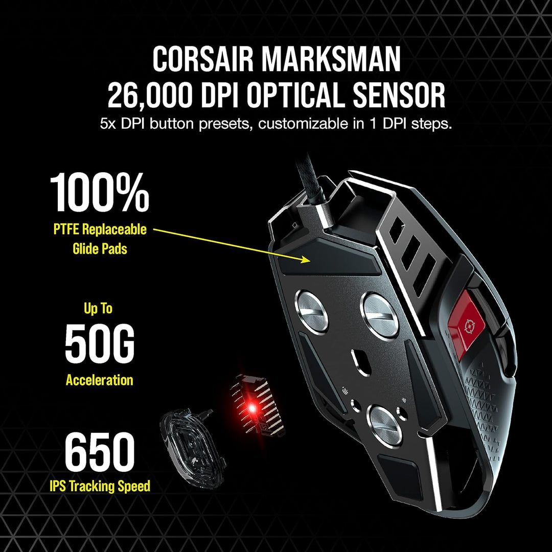 Corsair M65 RGB Ultra Tunable FPS Gaming Mouse Marksman Sensor ópti...