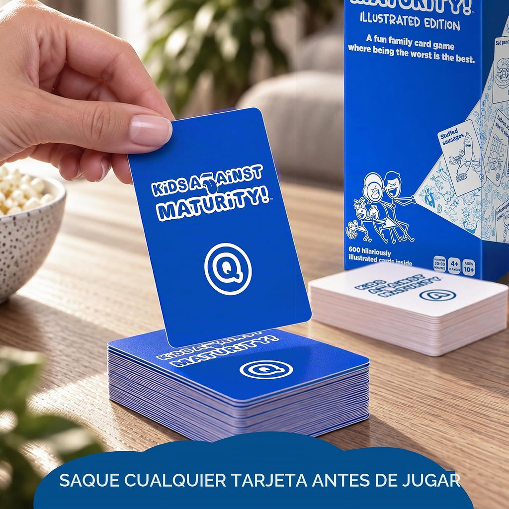 Juego de cartas para niños contra la madurez, divertidos juegos familiares