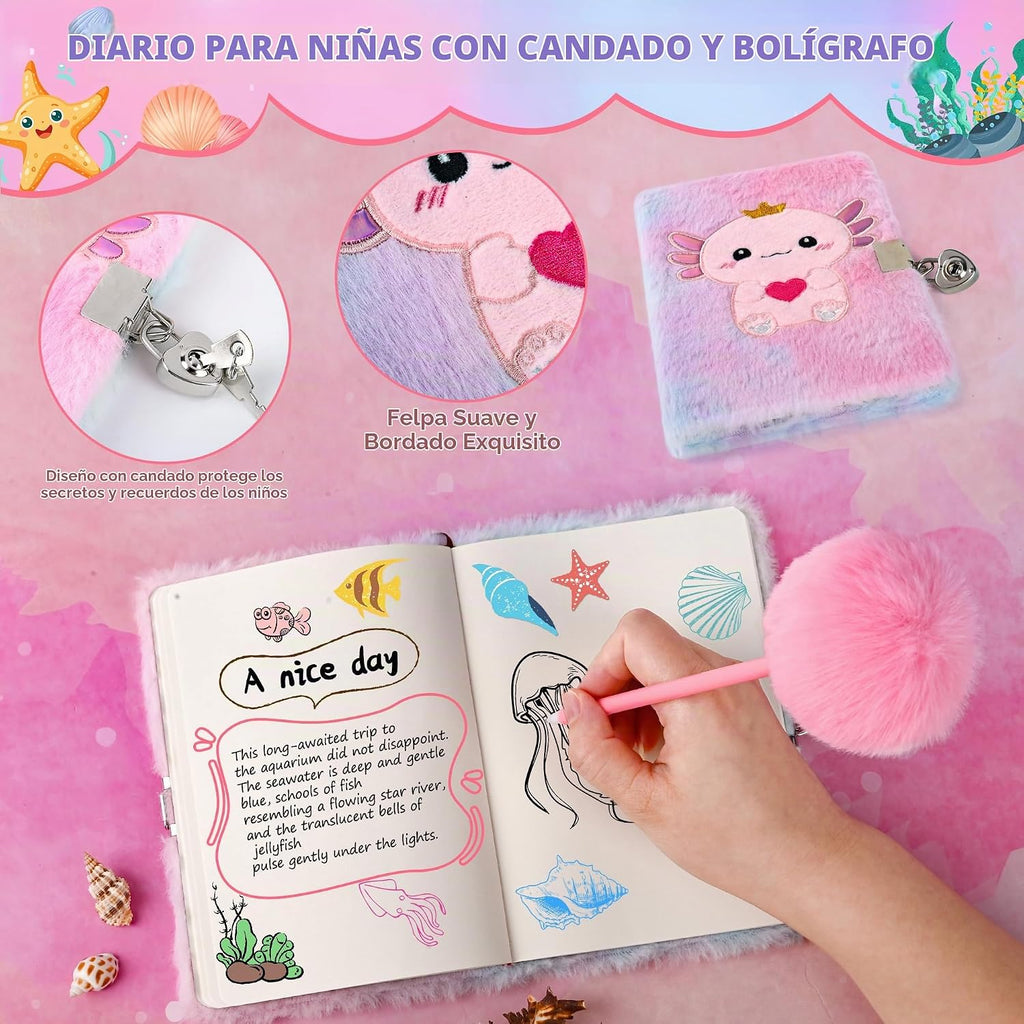 Cherry Tale Axolotl - Regalos de cumpleaños para niñas de 3 años en
