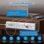 Lámpara Matter Smart Power Strip, funciona con Apple, Alexa y Google