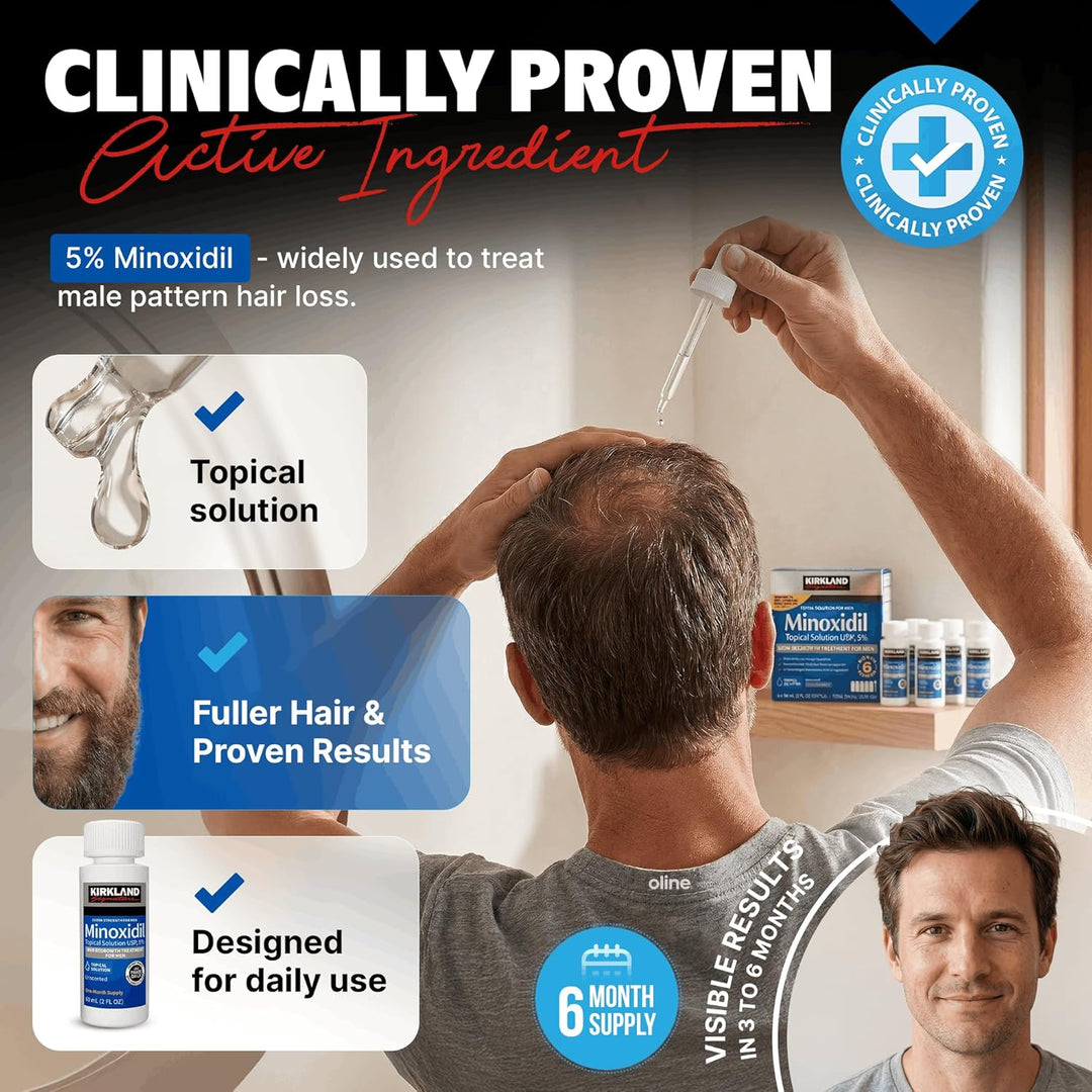 Minoxidil para hombres Paquete Líquido, Tratamiento de crecimiento...