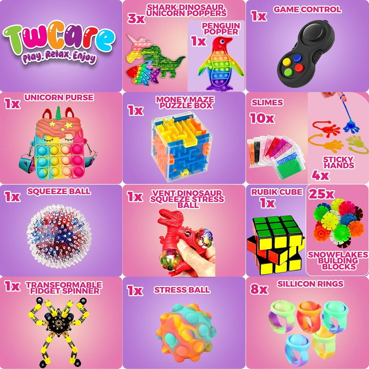 Paquete de 120 juguetes fidget set de regalos sensoriales