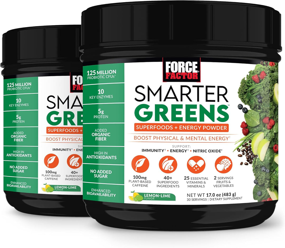 Smarter Greens Superfoods + polvo energético, paquete de 2, polvo v...