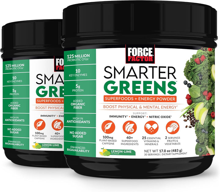 Smarter Greens Superfoods + polvo energético, paquete de 2, polvo v...