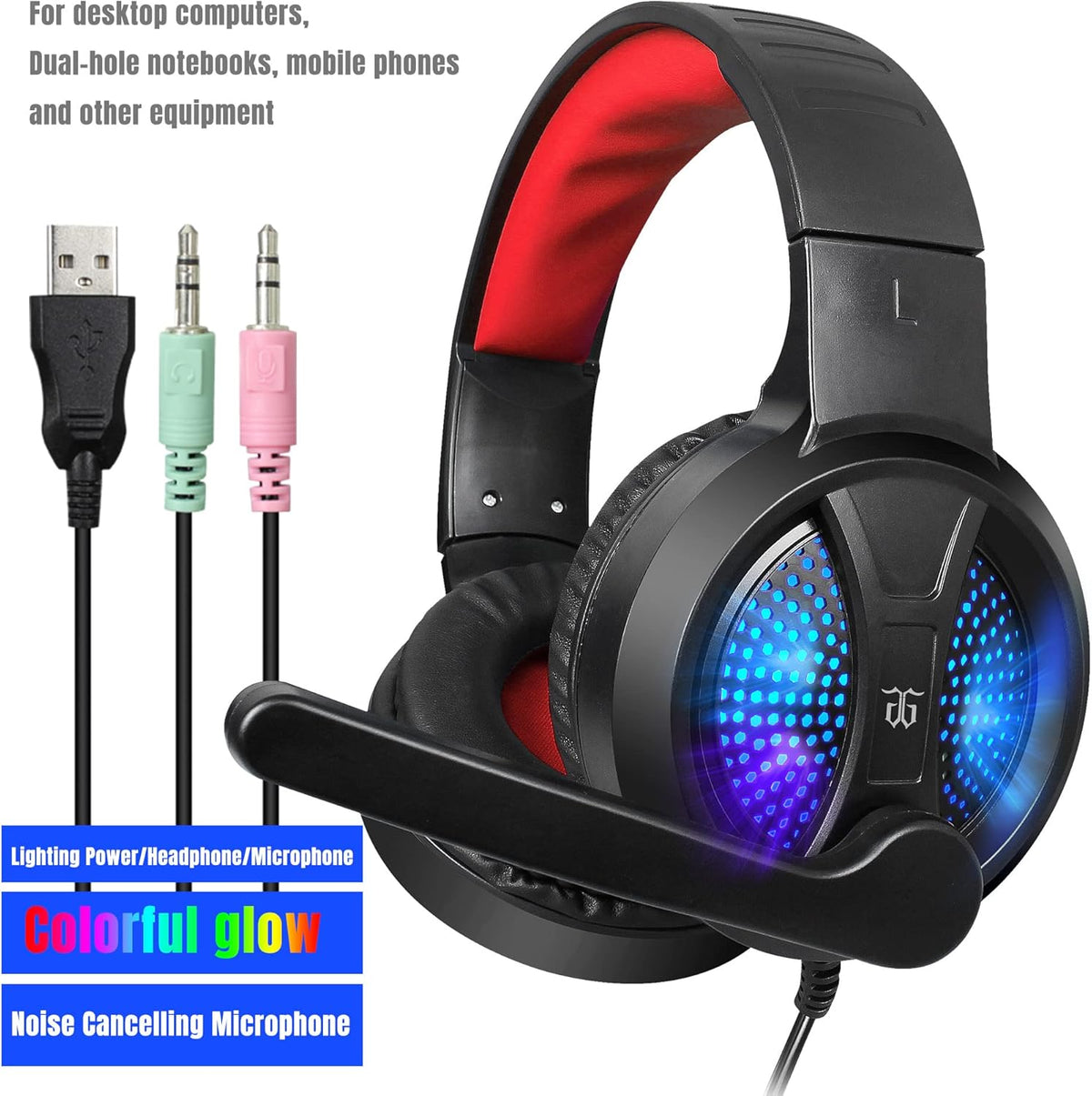 Teclado y mouse para juegos auriculares alfombrilla de