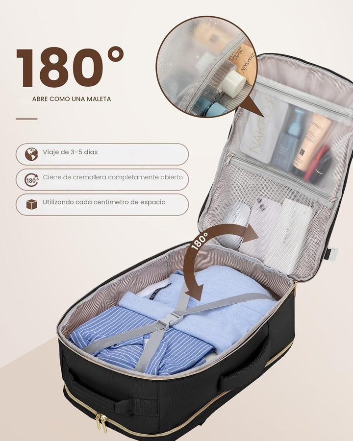 LOVEVOOK Mochila de viaje para mujeres y hombres, 40L, aprobada por...