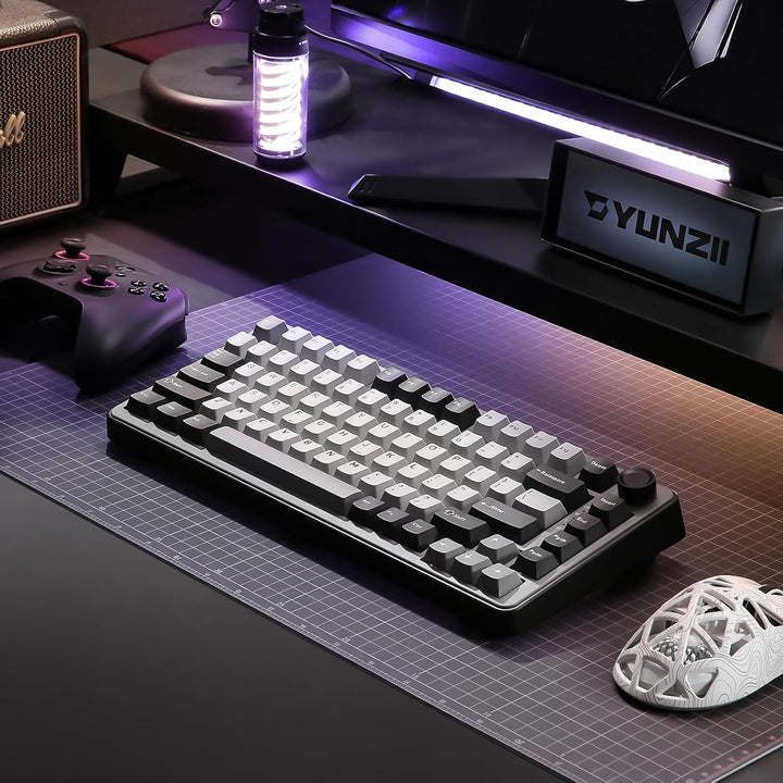 YUNZII B75 PRO Teclado mecánico inalámbrico, diseño 75% con perilla...