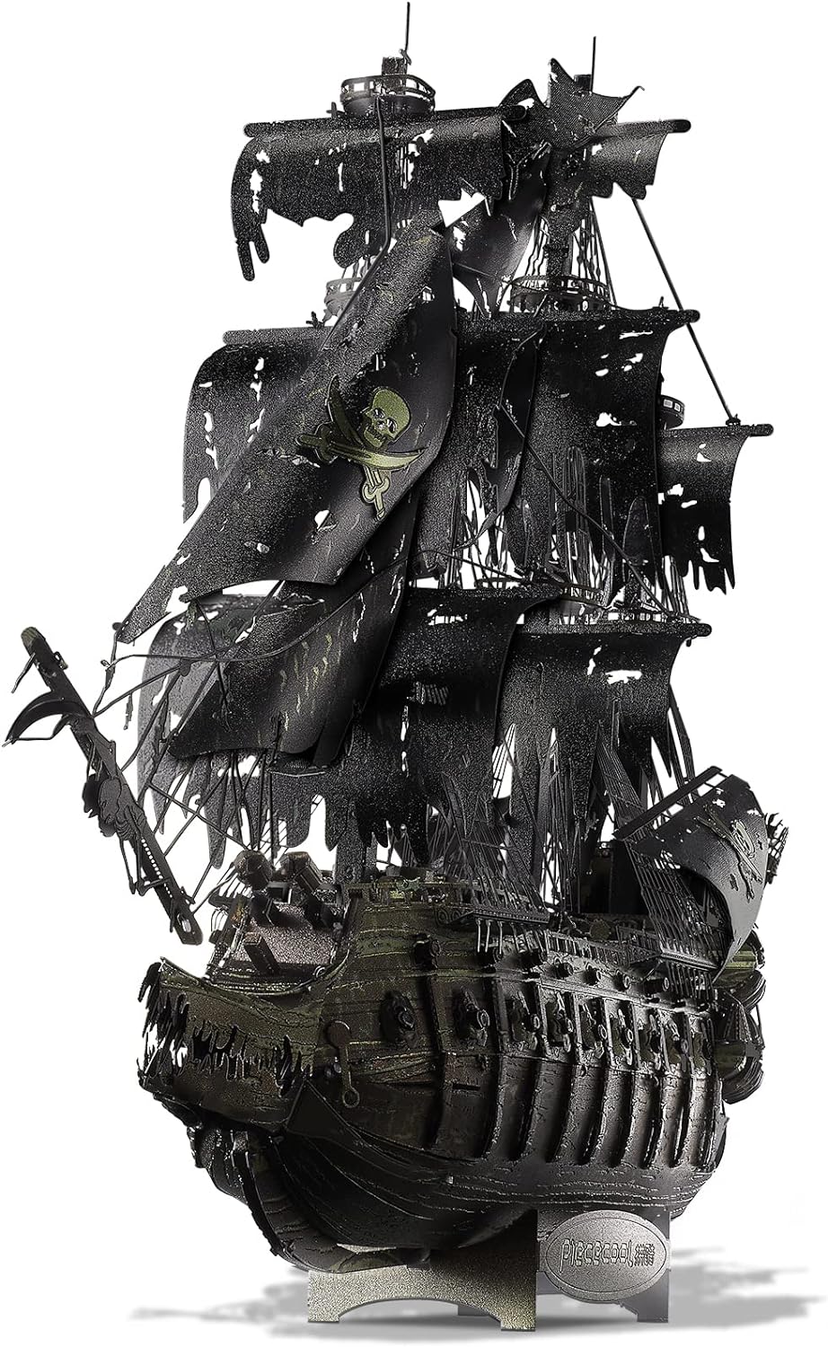 Piececool - Rompecabezas de metal 3D para adultos, juegos de construcción de modelos de barco pirata Flying Dutchman, kit de construcción de modelo de embarcación 3D, kits de manualidades para armar