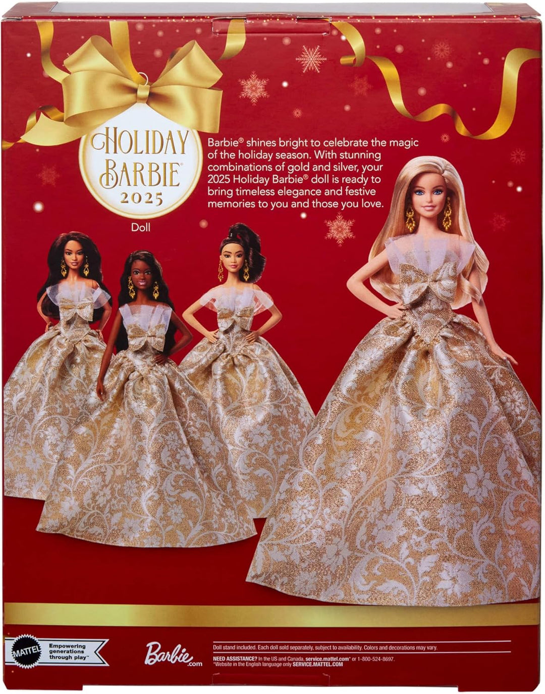 Barbie Signature 2025 Muñeca de Moda Rubia Navideña Vistiendo Vesti...