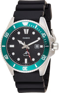 Casio MDV106 Series | Reloj analógico unisex | 200M WR | Caja de acero inoxidable | Correa de resina | Ahorro de 2 manecillas analógicas (Hora, Minuto, Seg) | Display de fecha | Corona atornillada / Bisel con fondo atornillado | Batería de 3 años