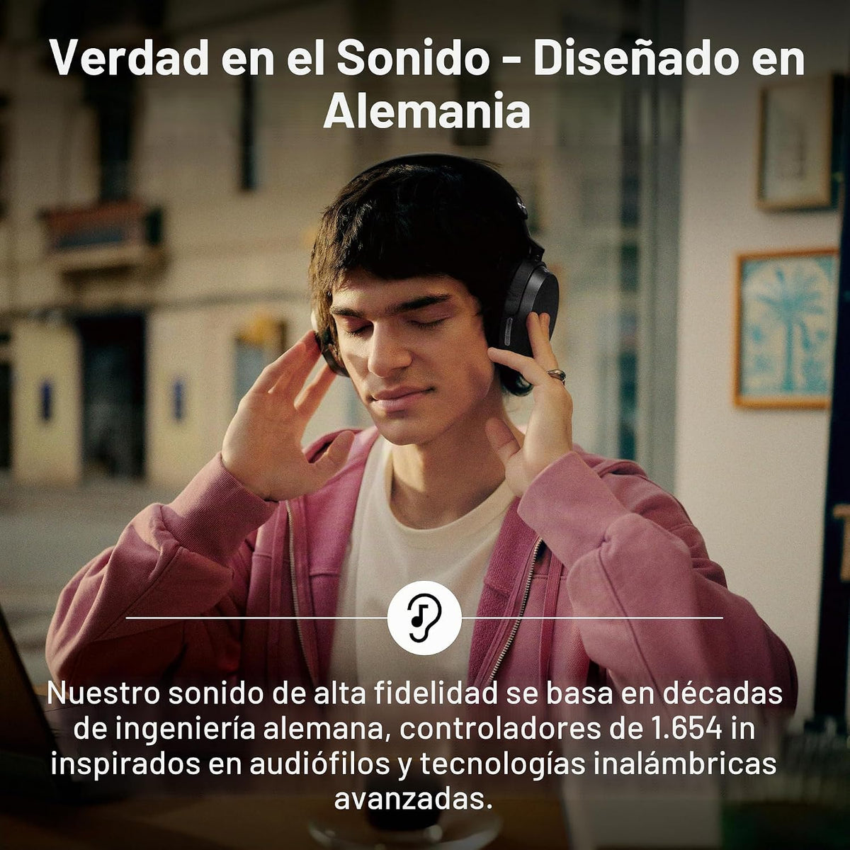 Sennheiser Momentum 5 Auriculares inalámbricos, ANC, batería de 56 horas, color blanco
