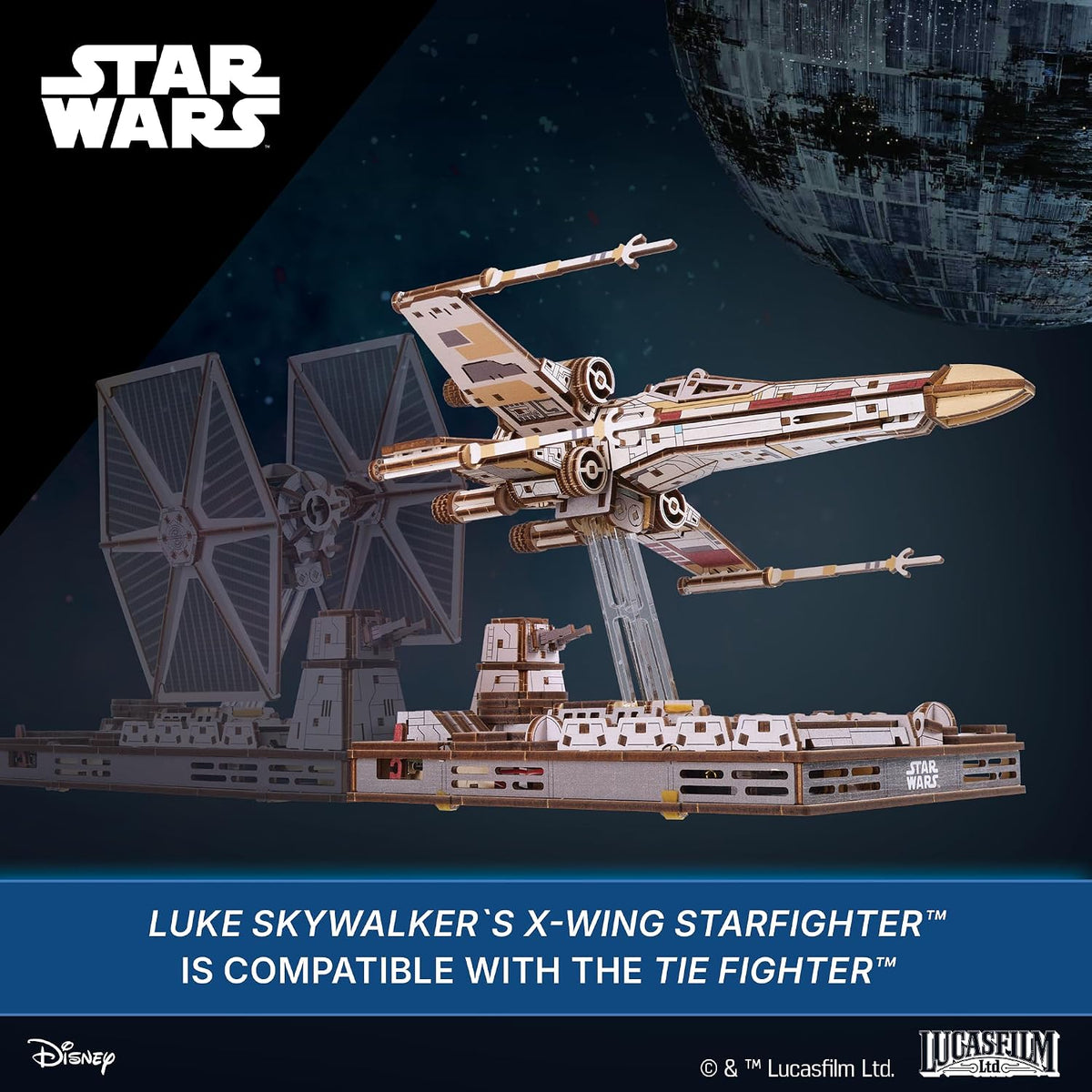 UGEARS Star Wars ™ Luke Skywalker's X-Wing Starfighter™ Rompecabezas 3D de