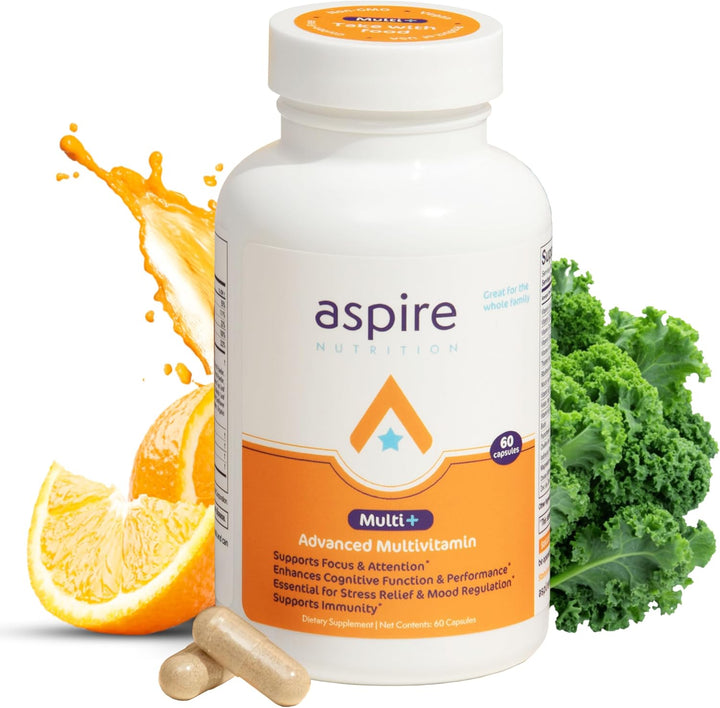 Multivitamínico avanzado Aspire Multi+ para hombres, mujeres y niño...