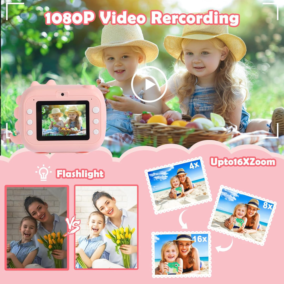 Cámara de impresión instantánea para niños, juguetes de cámara digi...