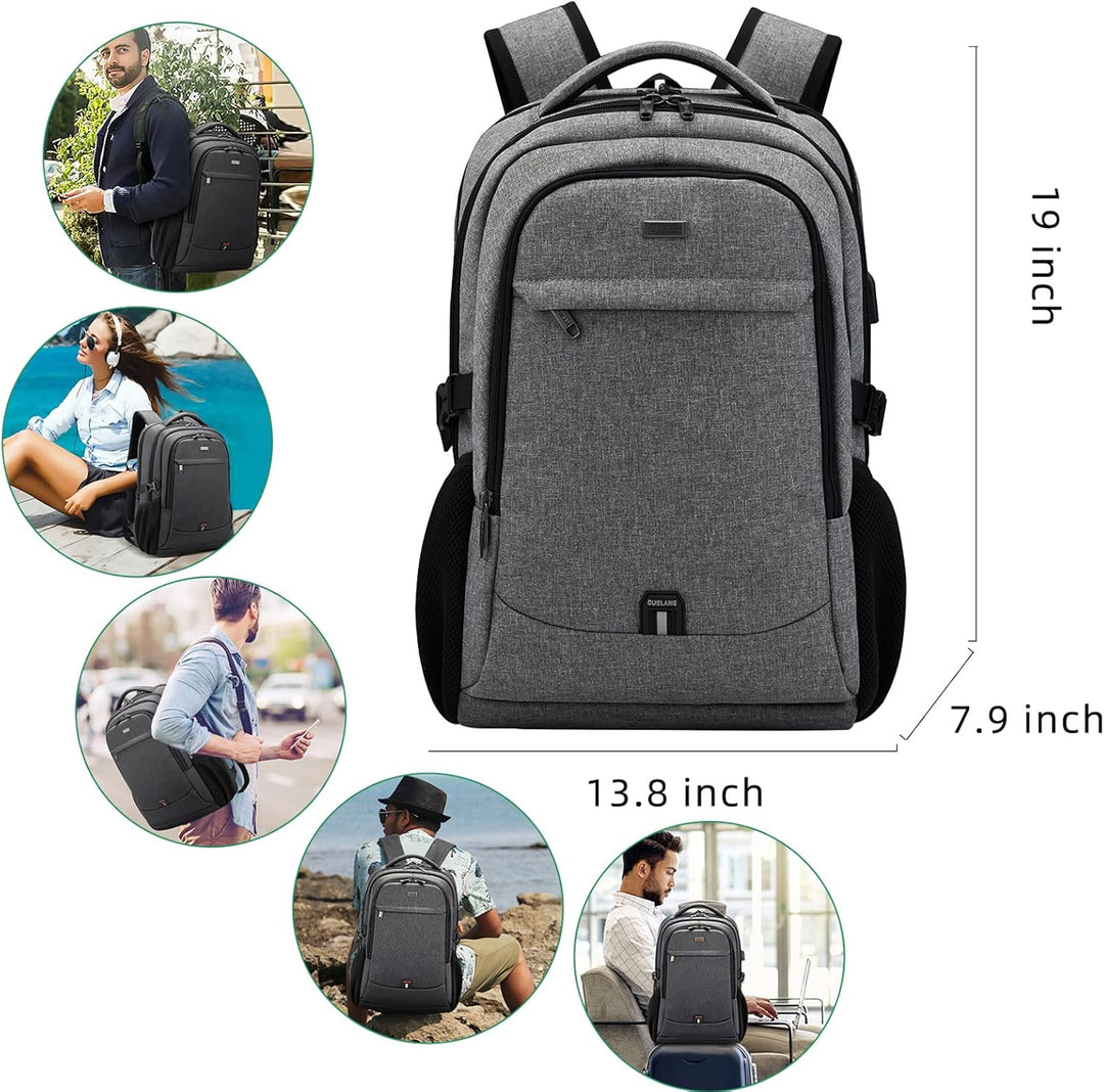 DUSLANG Mochila de viaje para laptop de 17 pulgadas, resistente al...