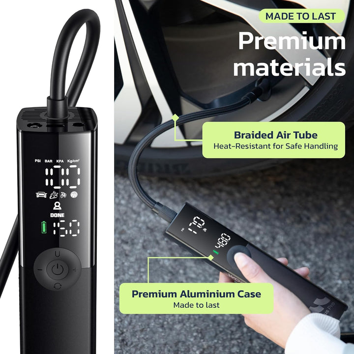 Woowind Compresor de Aire Portátil Inflador de Neumáticos Premium,...