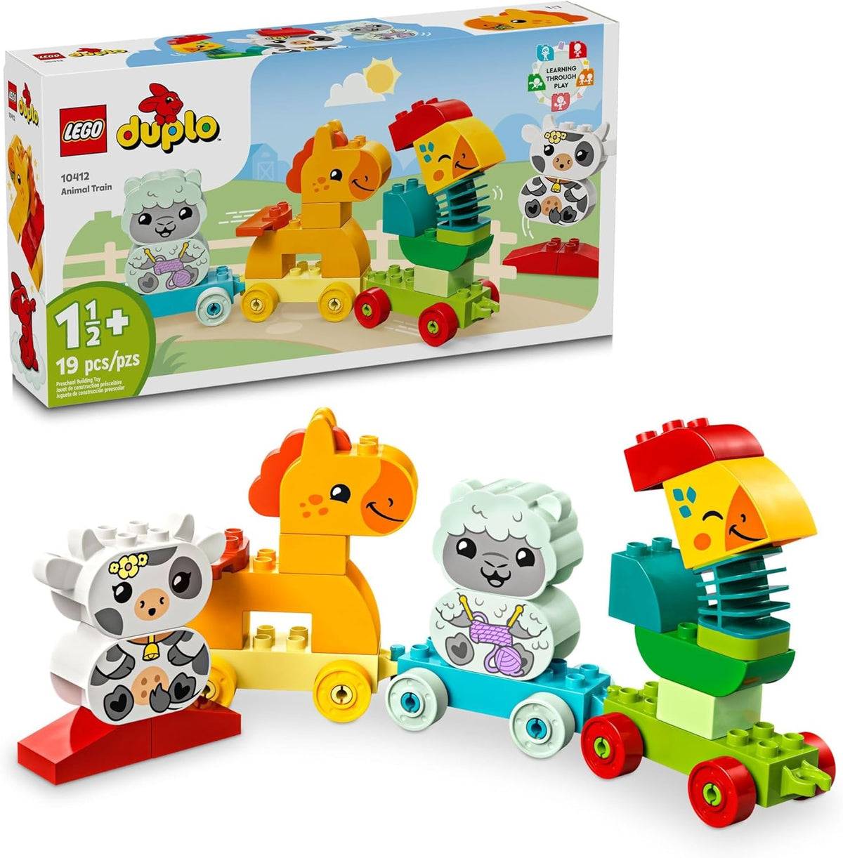 LEGO DUPLO My First Animal Train Building Set and Horse
