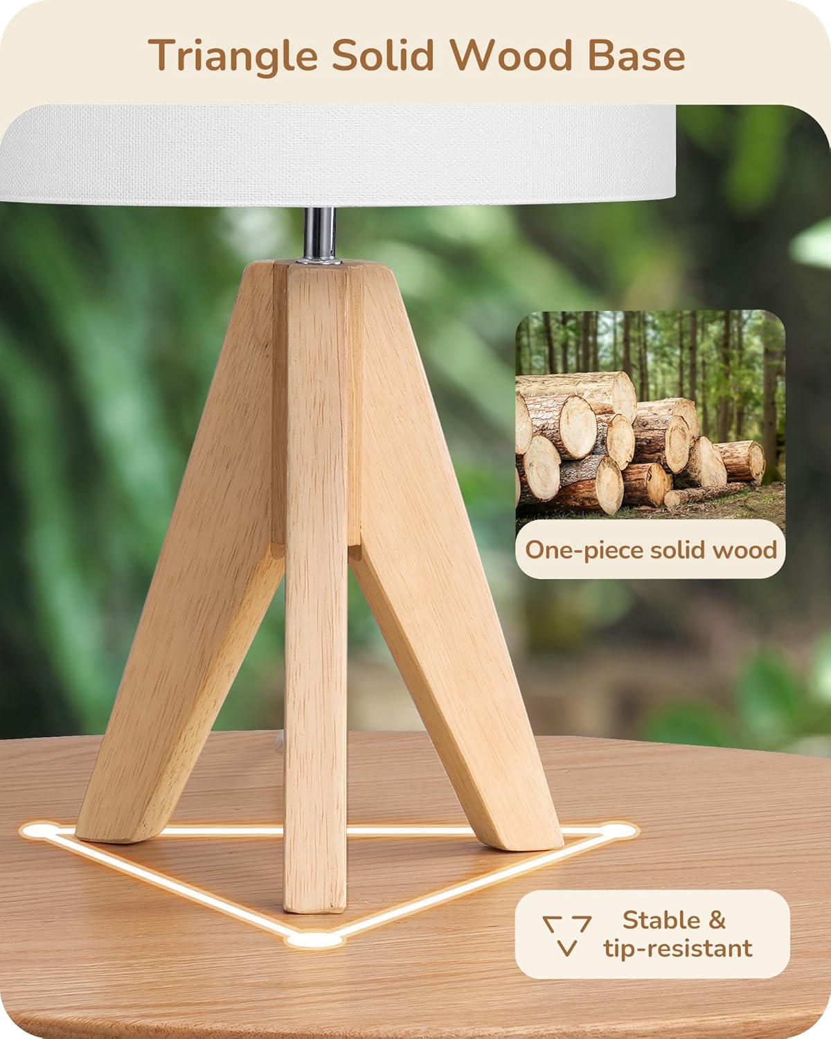 Lámpara EDISHINE Pequeña lámpara de mesa bonita, lámpara de mesa de noche con