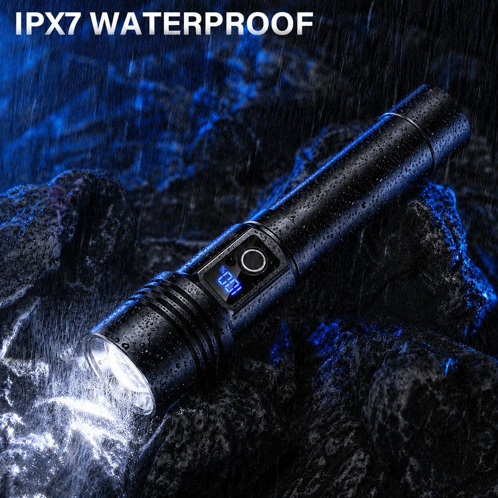 AKNEAR Linterna LED recargable de alto lumen súper brillante portátil