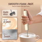 Espumador de leche portátil recargable con control de velocidad