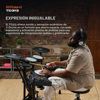 Roland TD313 V-Drums | Kit de batería en V compacto serie 3 | Módulo de sonido V31 | Tecnología de sonido avanzada | Almohadillas mejoradas y disparo preciso de platillos | Modo Coach integrado | Funciones de E/S ampliadas