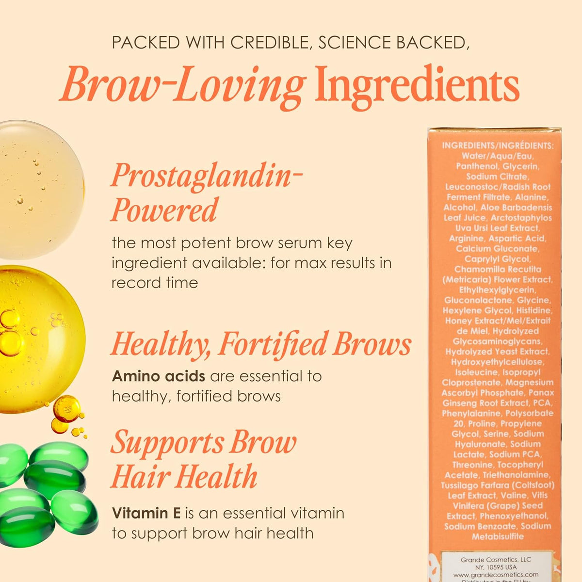 Grande Cosmetics GrandeBROW Suero para mejorar las cejas para unas...