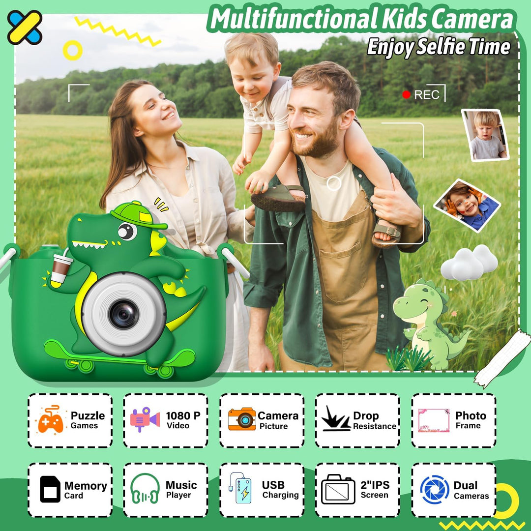 Dwfit Cámara de selfie mejorada para niños, regalos de cumpleaños d...
