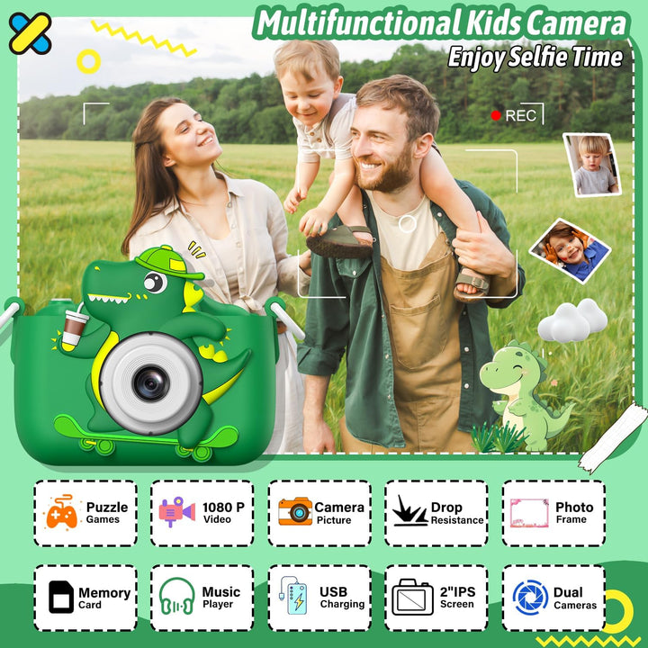 Dwfit Cámara de selfie mejorada para niños, regalos de cumpleaños d...