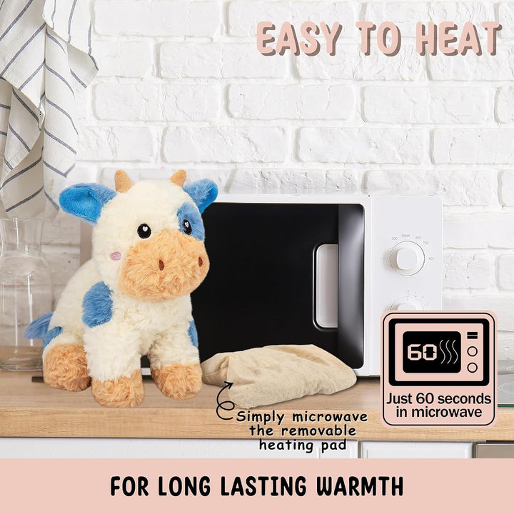 Vacas de peluche microondables y ponderadas - Almohadilla de calent...