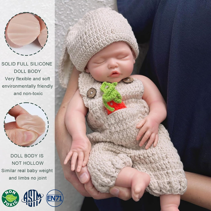 Gileutay Muñeca Bebé de Silicona Completa de 17 Pulgadas Niña Reali...