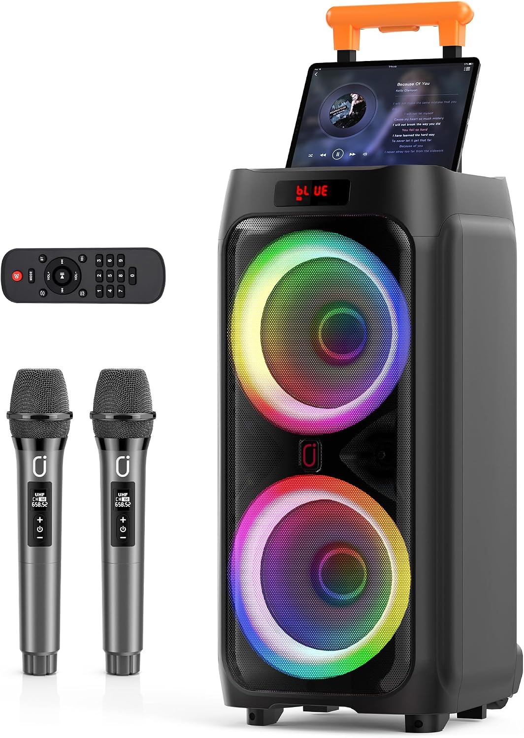 Máquina de karaoke para adultos, altavoz Bluetooth de 500 W con subwoofer