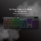 Redragon Teclado mecánico K619 Horus RGB, teclado para juegos con c...
