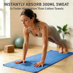 Paquete de 2 toallas antideslizantes para esterilla de yoga caliente con puntos de agarre, 72 x 24 pulgadas, toalla de microfibra súper absorbente para yoga caliente, pilates, entrenamiento