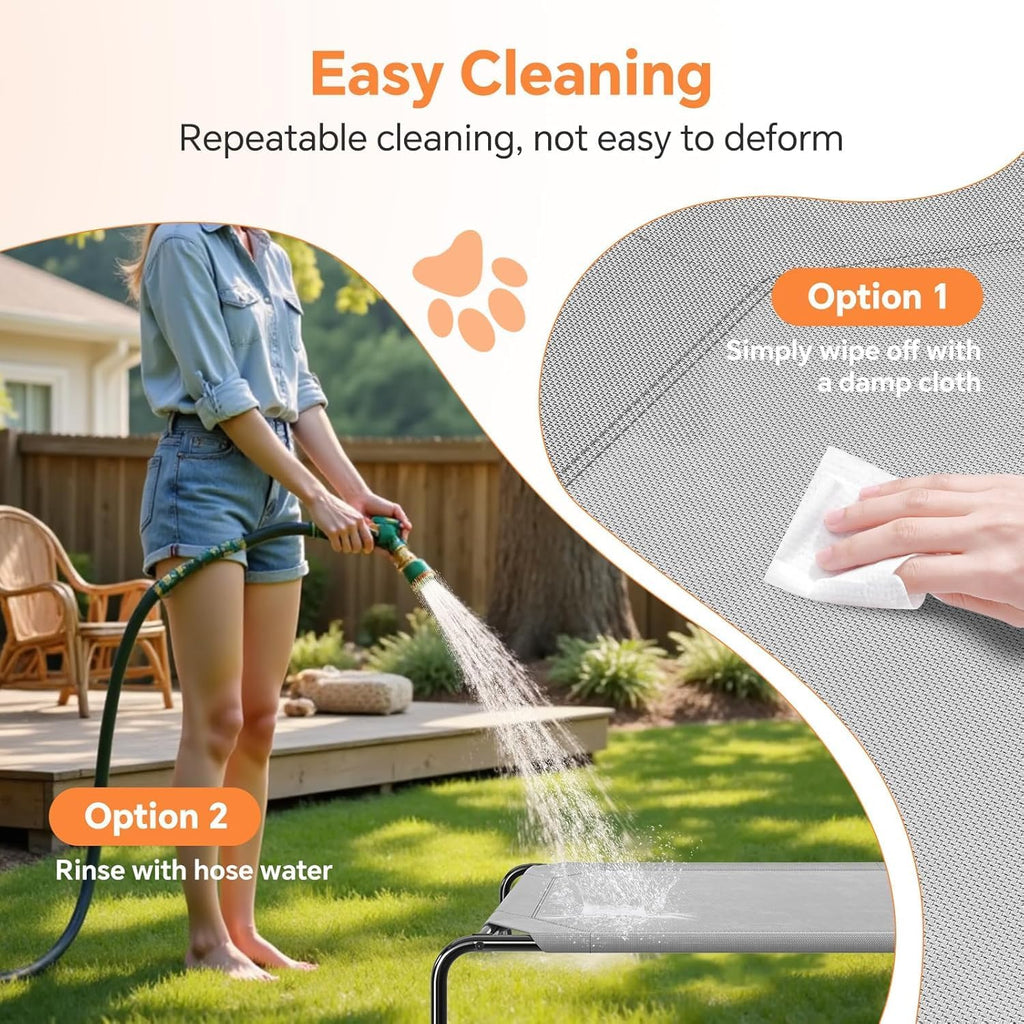 Simple Trending Cama elevada para perros grandes, cuna impermeable para
