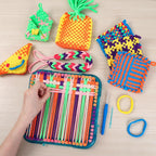IQKidz Kit de telar de tejer, manualidades y manualidades para niños y adultos, regalo ideal para niñas de 5, 6, 7, 8 a 12 y 13 años, fácil actividad de tejer para principiantes, 224 bucles de manualidades