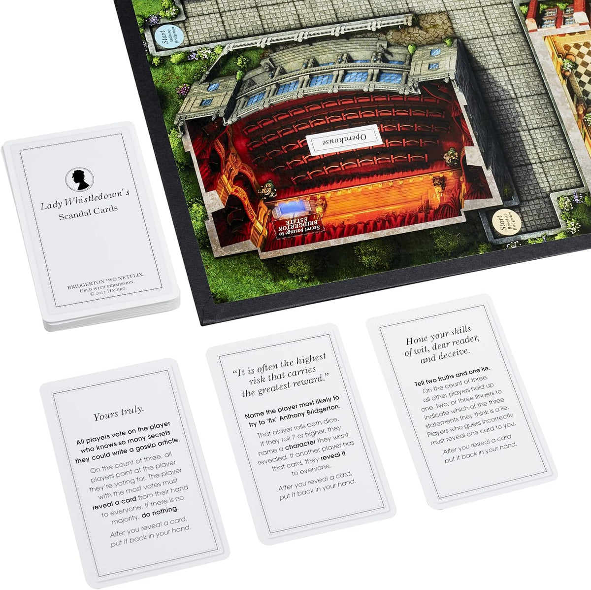 Hasbro Gaming Clue: Bridgerton Edition-Juego de mesa para edades 17+juego para fanáticos de Bridgerton para 3-6 jugadores, inspirado en la serie original de Shondaland en Netflix
