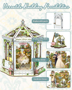 CUTEBEE Kit de casa en miniatura para adultos, rincón de libro de casa de