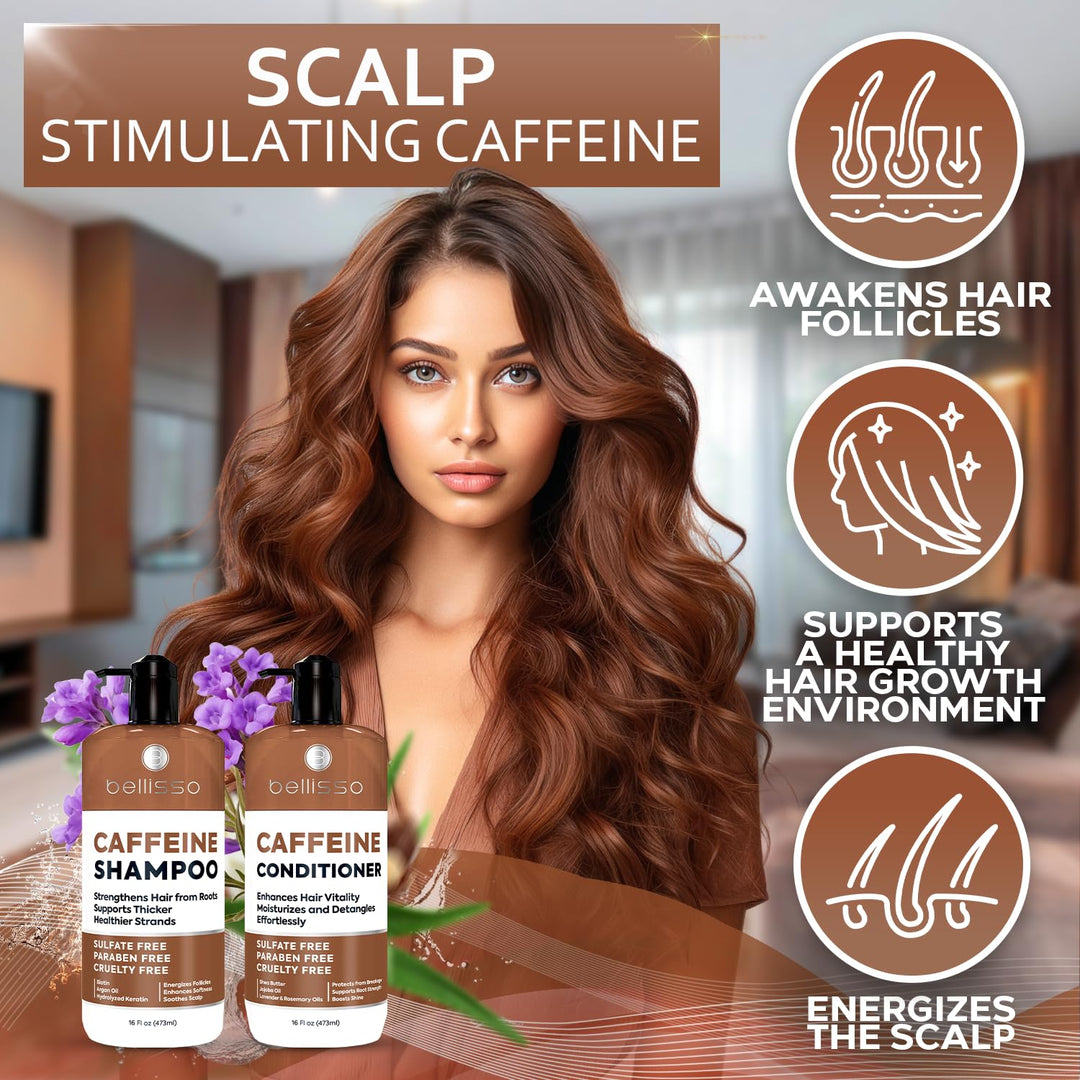 Set de Champú y Acondicionador de Cafeína - Productos Voluminizante...