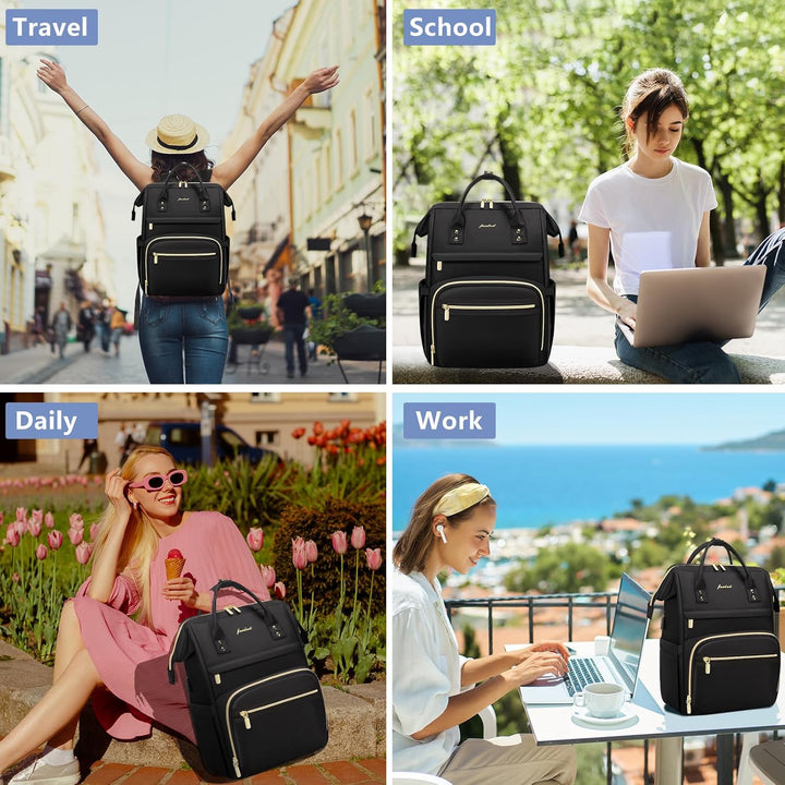 Focdod Mochila para mujer de 15.6 pulgadas, mochila para computador...