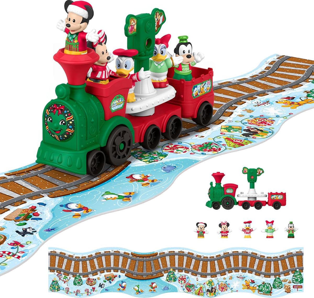 Fisher-Price Little People Disney Jr - Juguete musical de tren navideño